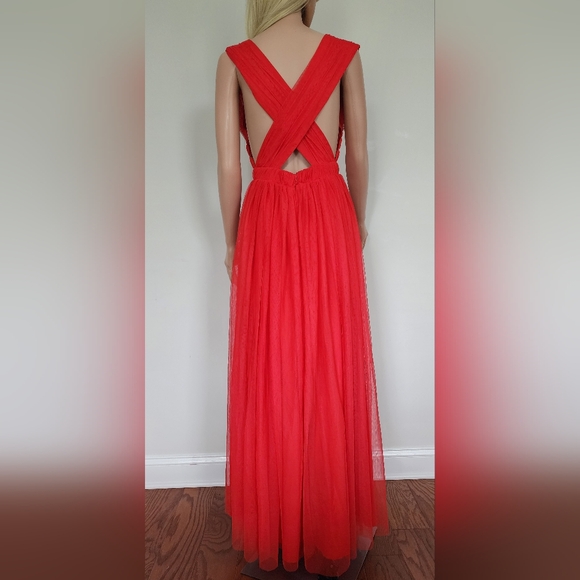ASOS RED DRESS TULLE SZ.6 - Picture 10 of 16